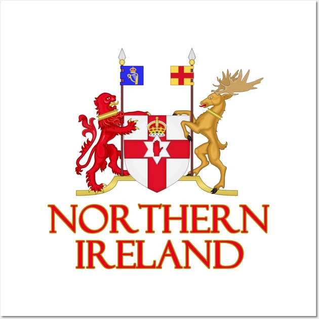 Northern Ireland - Coat of Arms Design Wall Art by Naves